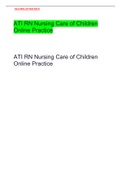 ATI RN Nursing Care of Children Online Practice