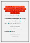 Five Guys Manager Certification Exam Questions with Correct Verified Solutions 100&percnt; Guaranteed Pass &lpar;Latest Update&rpar;