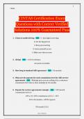 CINTAS Certification Exam Questions with Correct Verified Solutions 100&percnt; Guaranteed Pass