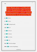 DDS Medication Certification Exam Questions with Correct Verified Answers Latest Update &lpar;2024&sol;2025&rpar; Guaranteed Pass