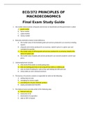 ECO/372 PRINCIPLES OF MACROECONOMICS Final Exam Study Guide updated (2020/2021)