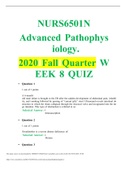     NNURS6501N Advanced Pathophysiology. 2022