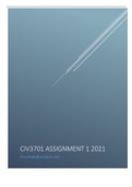 CIV3701 ASSIGNMENT 1 DETAILED ANSWERS