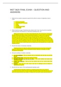 MGT 3620 FINAL EXAM &ndash; QUESTION AND ANSWERS