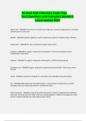 AS-level AQA Chemistry Exam Prep Test&vert;Questions with Complete Solutions Latest Update 2024