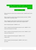 AS-level AQA Chemistry Exam Study Questions with Complete Solutions &lpar;Verified Correct Answers&rpar; Latest Update 2024