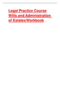 Legal Practice Course Wills and Administration of Estates Workbook