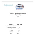 Exam (elaborations) COS1511 - Introduction To Programming 1  Computer Programming and Computer Systems, ISBN: 9781483258416