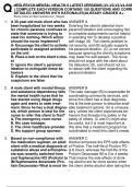 HESI PSYCH MENTAL HEALTH TEST BANK ACTUAL EXAM 200 REAL EXAM QUESTIONS AND CORRECT DETAILED ANSWERS WITH RATIONALES &lpar;VERIFIED ANSWERS&rpar; &vert;ALREADY GRADED A&plus;