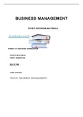 Summary Business Management, ISBN: 9781351999175  MNB 1601 - Business Management (MNB 1601)