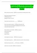 AUE Exam 2 - Wrist Kinematics and Conditions Questions & answers &vert; A Graded