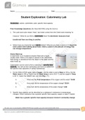 Student Exploration&colon; Calorimetry Lab Vocabulary&colon; ALL DONE LATEST 2021