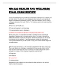 NR 222 &sol; NR222 HEALTH AND WELLNESS FINAL EXAM&period; QUESTIONS WITH WELL EXPLAINED ANSWERS&period;