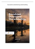 Samenvatting Basisboek duurzame ontwikkeling, ISBN: 9789001575052  Duurzame Samenleving