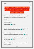 Google Exam Questions with Correct Verified Solutions 100&percnt; Guaranteed Pass &lpar;Latest Update&rpar;