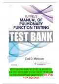 TEST BANK FOR RUPPEL&rsquo;S MANUAL OF PULMONARY FUNCTION TESTING 11TH EDITION BY MOTTRAM
