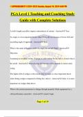 PGA Level 1 Teaching and Coaching Study Guide with Complete Solutions