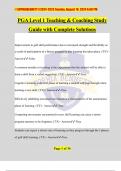 PGA Level 1 Teaching & Coaching Study Guide with Complete Solutions