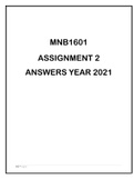 MNB1601 ASSIGNMENT BUNDLE YEAR 2021