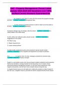 SAE - Property Management &lpar;Texas&rpar; Latest Update 2024-2025 200 Questions and 100&percnt; Verified Correct Answers Guaranteed A&plus;