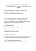 Pharmacology NURS 251 Final Exam &lpar;2024 &sol; 2025&rpar; Portage Learning&sol; Abcnursing&sol;Geneva College Questions and Verified Answers