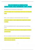NCLEX MUSCULOSKELETAL  QUESTIONS AND ANSWERS 100&percnt; PASS