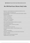 Bio 1500 Final Exam &lpar;Mizzou&rpar; Study Guide