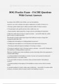 BOG Practice Exam &ndash; FACHE Questions With Correct Answer