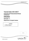 ENG2603 - Assignment Answers - 2017-2020