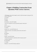 Chapter 6 Building Construction Exam Questions With Correct Answers&period;