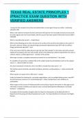 Texas Real Estate Principles 1 &lpar;Practice Exam&rpar;