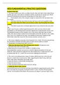 HESI FUNDAMENTALS TEST 2023&sol;2024 GRADED A