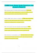 CHMM Exam Study Guide Questions and  Answers Rated A&plus;
