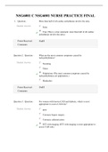 NSG6001  NSG 6001 NURSE PRACTICE FINAL Completed A