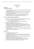 Chamberlain College of Nursing NR 509 Final Exam Study Guide (Version 2) / NR509 Final Exam Study Guide (New 2022/2023): Advanced Physical Assessment