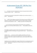 Achievement Exam JFC 200 Pre-Test 2024&sol;2025