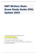 EMT Written State Exam Study Guide &lpar;PSI&rpar; Update 2024