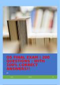 OS FINAL EXAM &vert; 200 QUESTIONS &vert; WITH 100&percnt; CORRECT ANSWERS&excl;&excl;