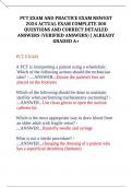 PCT EXAM AND PRACTICE EXAM NEWEST 2024 ACTUAL EXAM COMPLETE 300 QUESTIONS AND CORRECT DETAILED ANSWERS &lpar;VERIFIED ANSWERS&rpar; &vert; ALREADY GRADED A&plus;