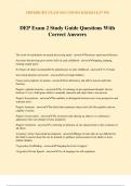 DEP Exam 2 Study Guide Questions With Correct Answers