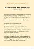 DEP Exam 2 Study Guide Questions With Correct Answers