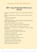 DEP - Exam &num;1 Questions With Correct Answers