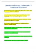 Questions And Answers Fundamentals Of Engineering&sol;100&percnt; Passed