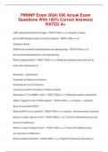 PMHNP Exam 2024&vert; 500 Actual Exam Questions With 100&percnt; Correct Answers&vert; RATED A&plus;