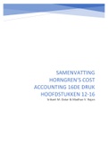Nederlandse Samenvatting Management en Cost Accounting 2 H12-16