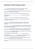Nutrition & Diet Therapy&colon; Exam  with correct answers 2024