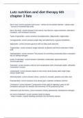 Lutz nutrition and diet therapy 6th chapter 3 fats exam with correct answers 2024