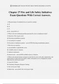 Chapter 27 Fire and Life Safety Initiatives Exam Questions With Correct Answers&period;