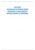 ISYE 6501   Introduction to Analytic Model  Homework 2 Latest Updated  Georgia Institute of Technology