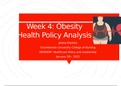 NR-506 NP Week 4 Assignment: Kaltura Health Policy Analysis: Obesity/Health Care Policy (Spring 2021)